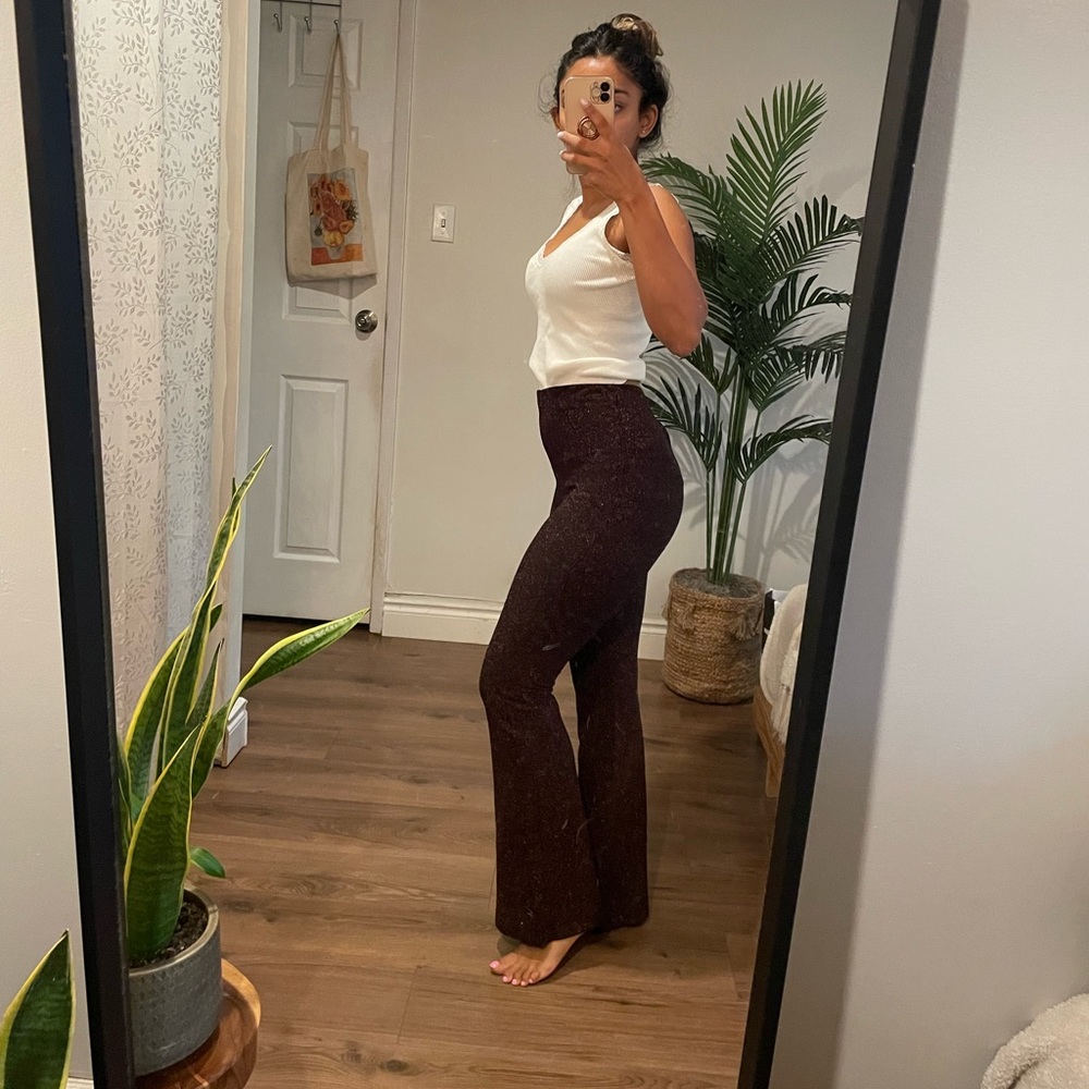 Glitter flared pants